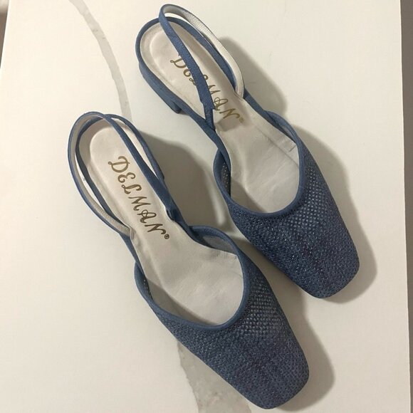Delmar Slingback Blue Kitten Heels m - size 7 1/2 🇺🇸 - Picture 4 of 9